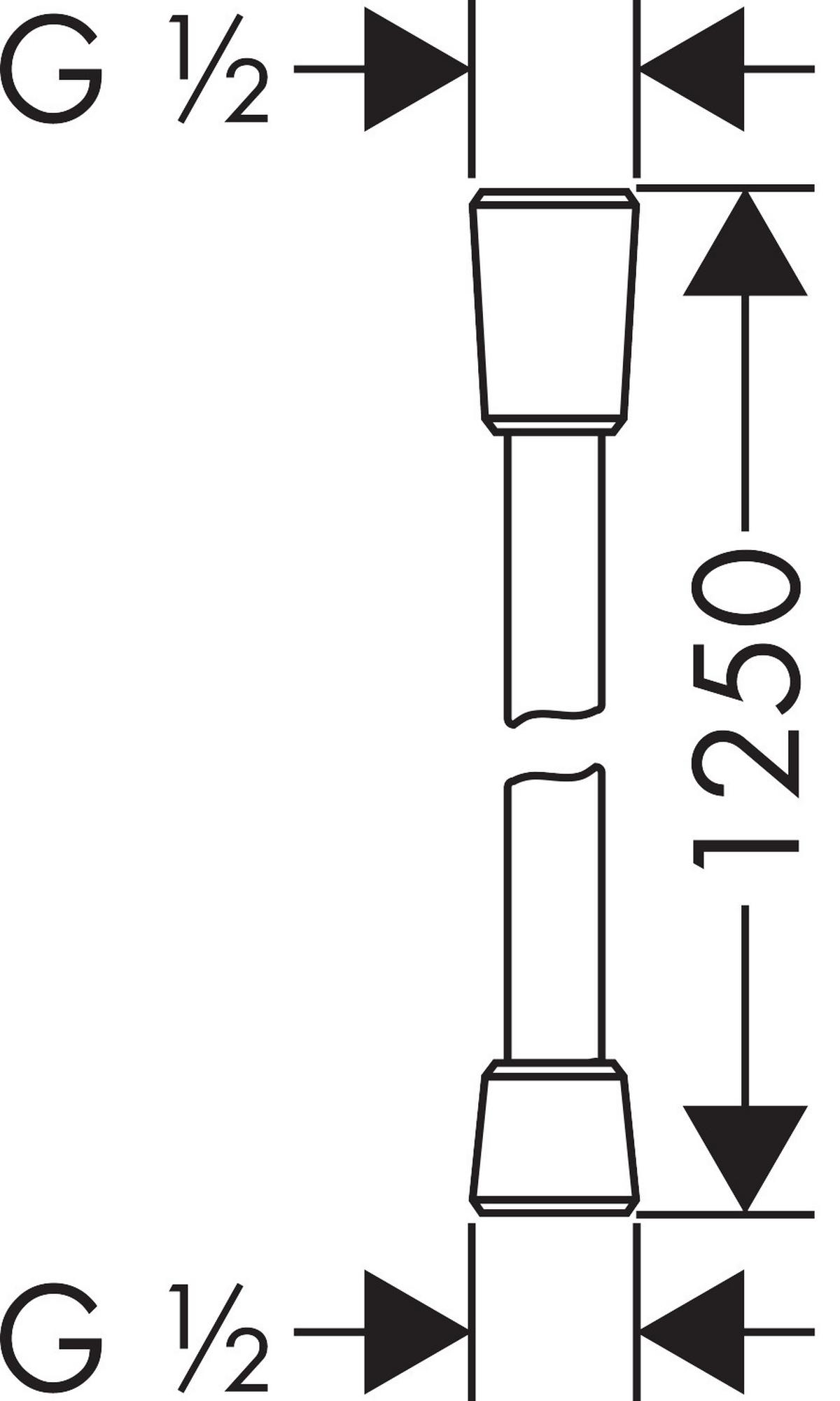 Brauseschlauch Hg Isiflex L: 125 Cm Chromfarben - Basics, Kunststoff/Metall (125cm) - Hansgrohe
