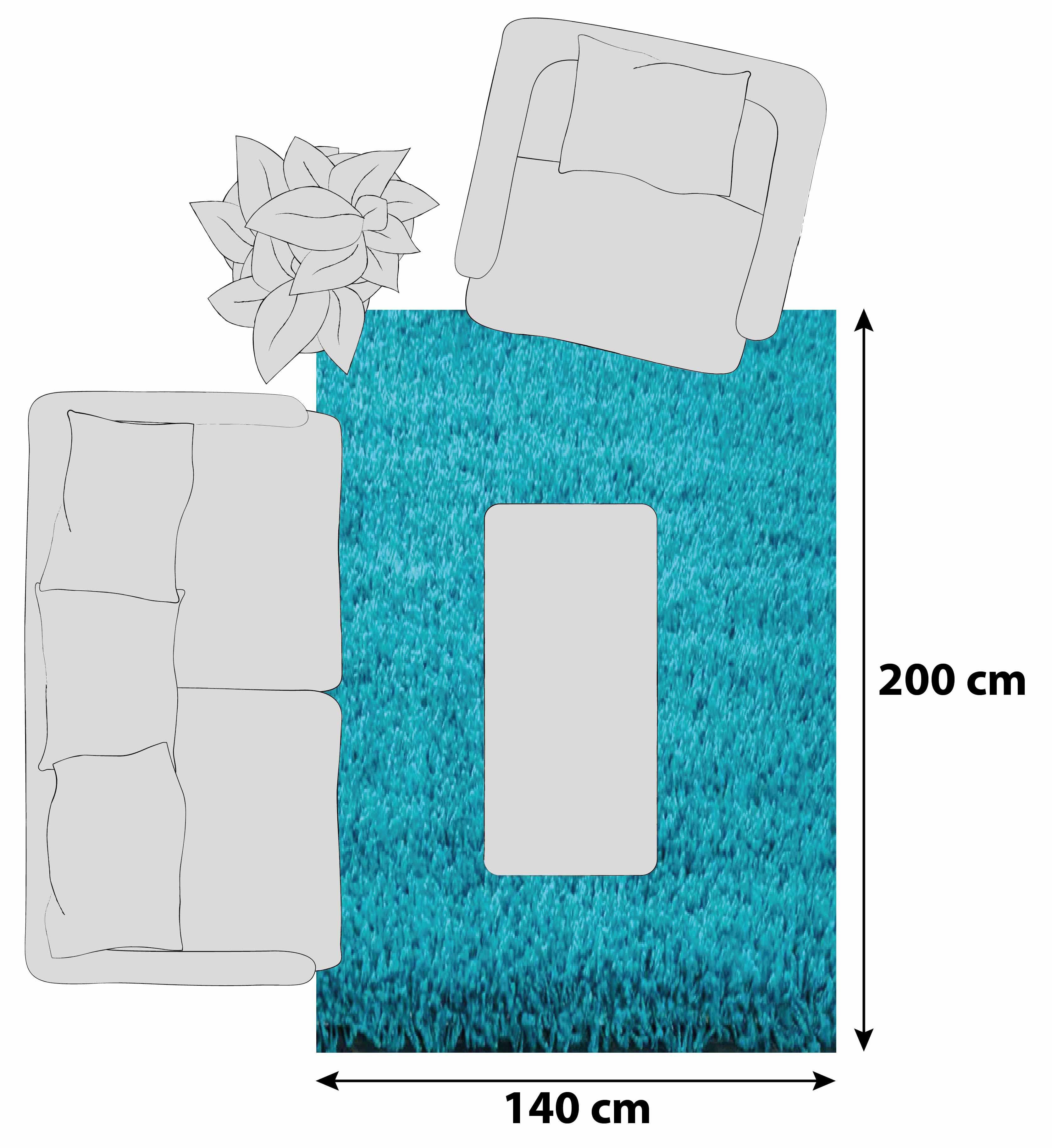 Hochflor Teppich Türkis Prime 140x200 Cm - Türkis, MODERN, Textil (140/200cm)