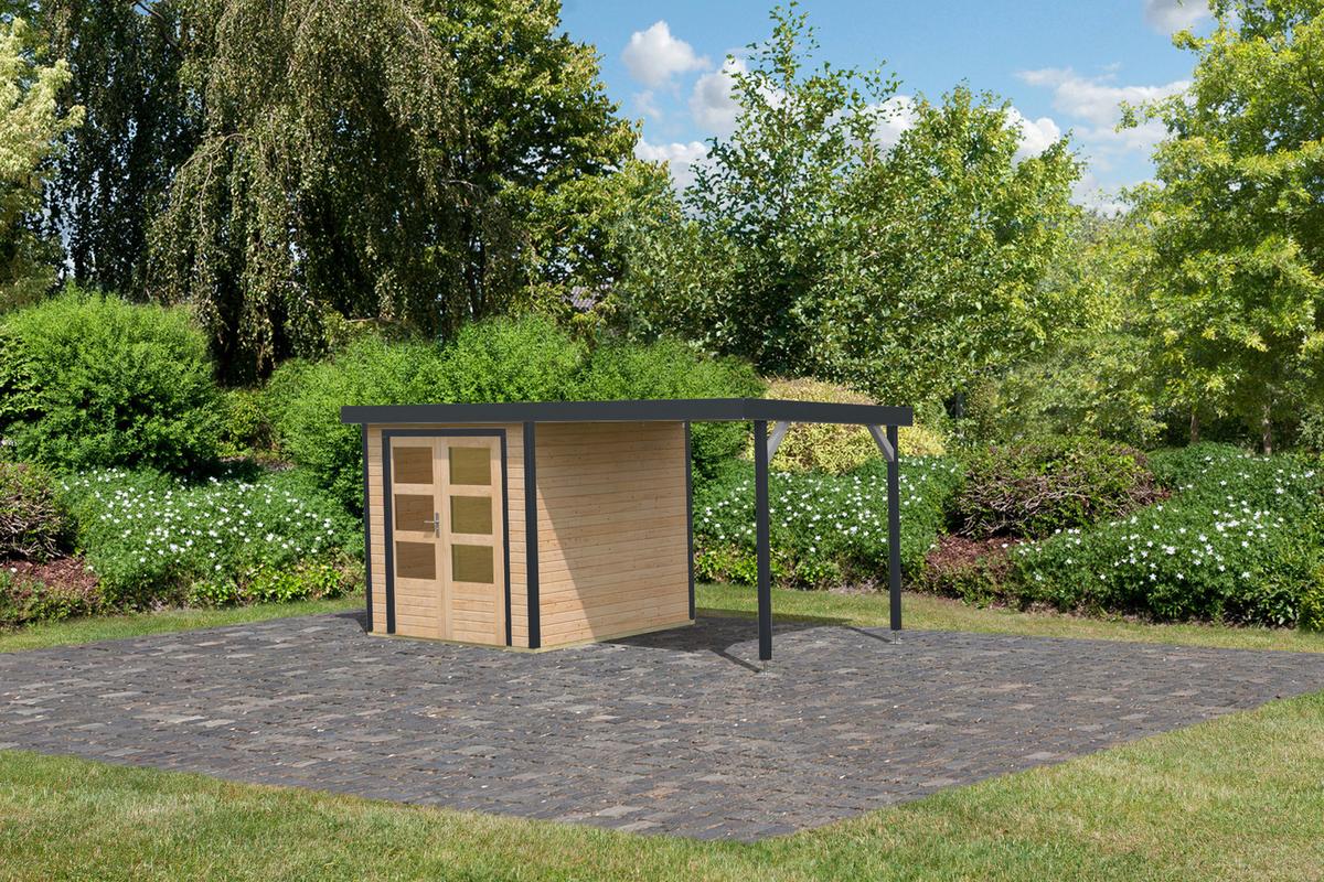 Gartenhaus Gaia 2 A 40084 Gaia 2 A - Fichtefarben/Anthrazit, Basics, Holz/Metall (209/208/213cm)