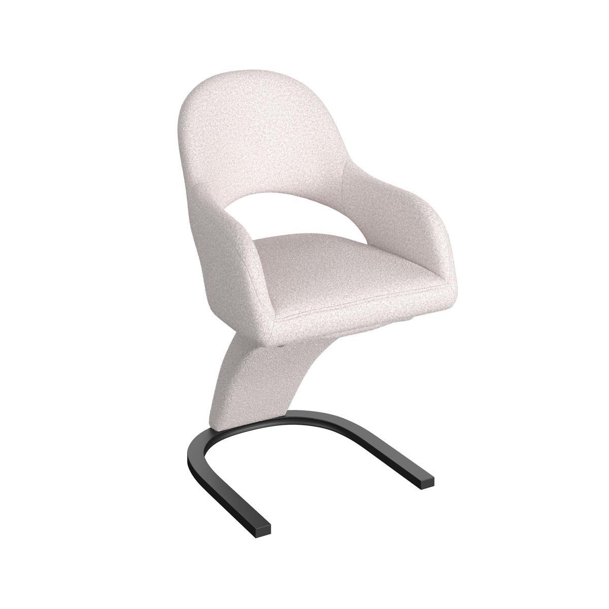 STOLIČKA S PODRÚČKAMI ARIA - čierna/krémová, Modern, kov/drevo (54/82/62cm) - Bessagi Home