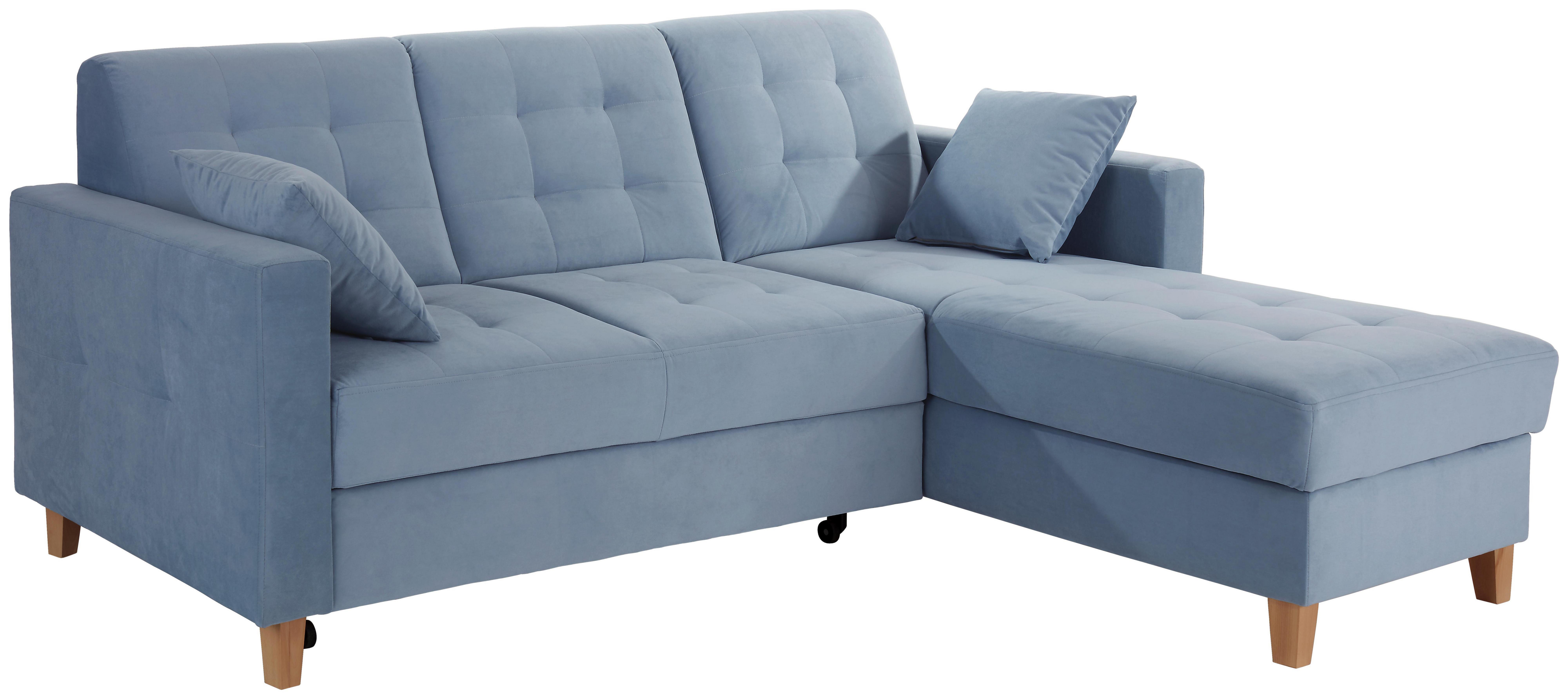 Sedacia Súprava Bergen - svetlomodrá, Moderný, textil (160/231cm)