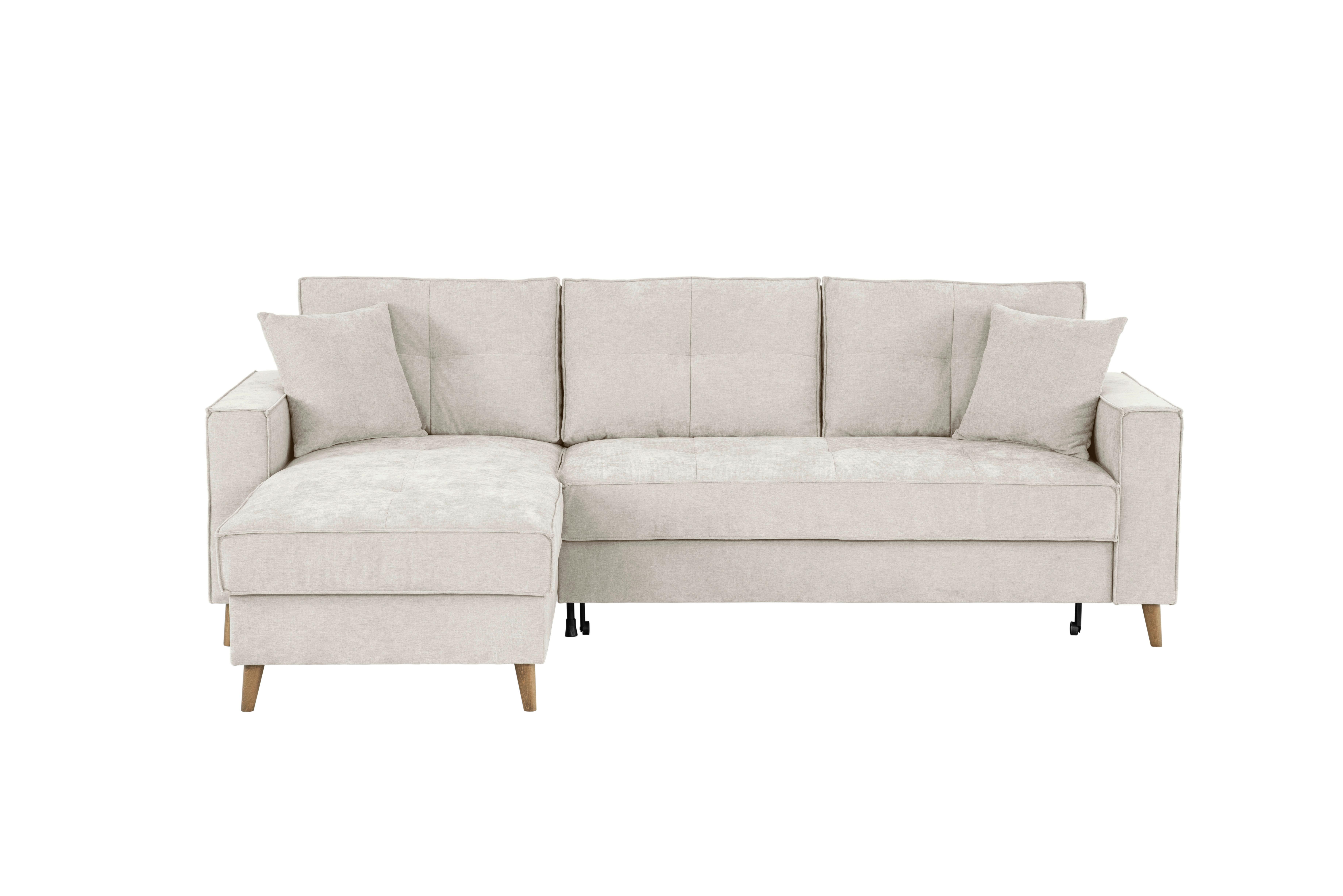 Ecksofa Bergen Beige S: 257 cm - Beige, Design, Textil (257/159cm) - MID.YOU