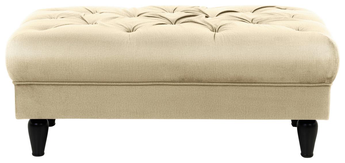 Hocker Cupido - Beige/Schwarz, Design, Textil (110/44/56cm) - MID.YOU
