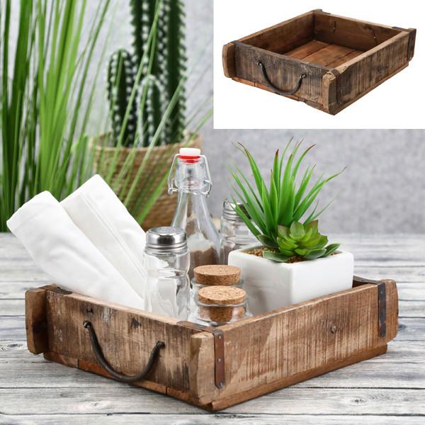 DEKOKISTE SARAH - Braun, Basics, Holz (30,00/8,00/25,00cm)