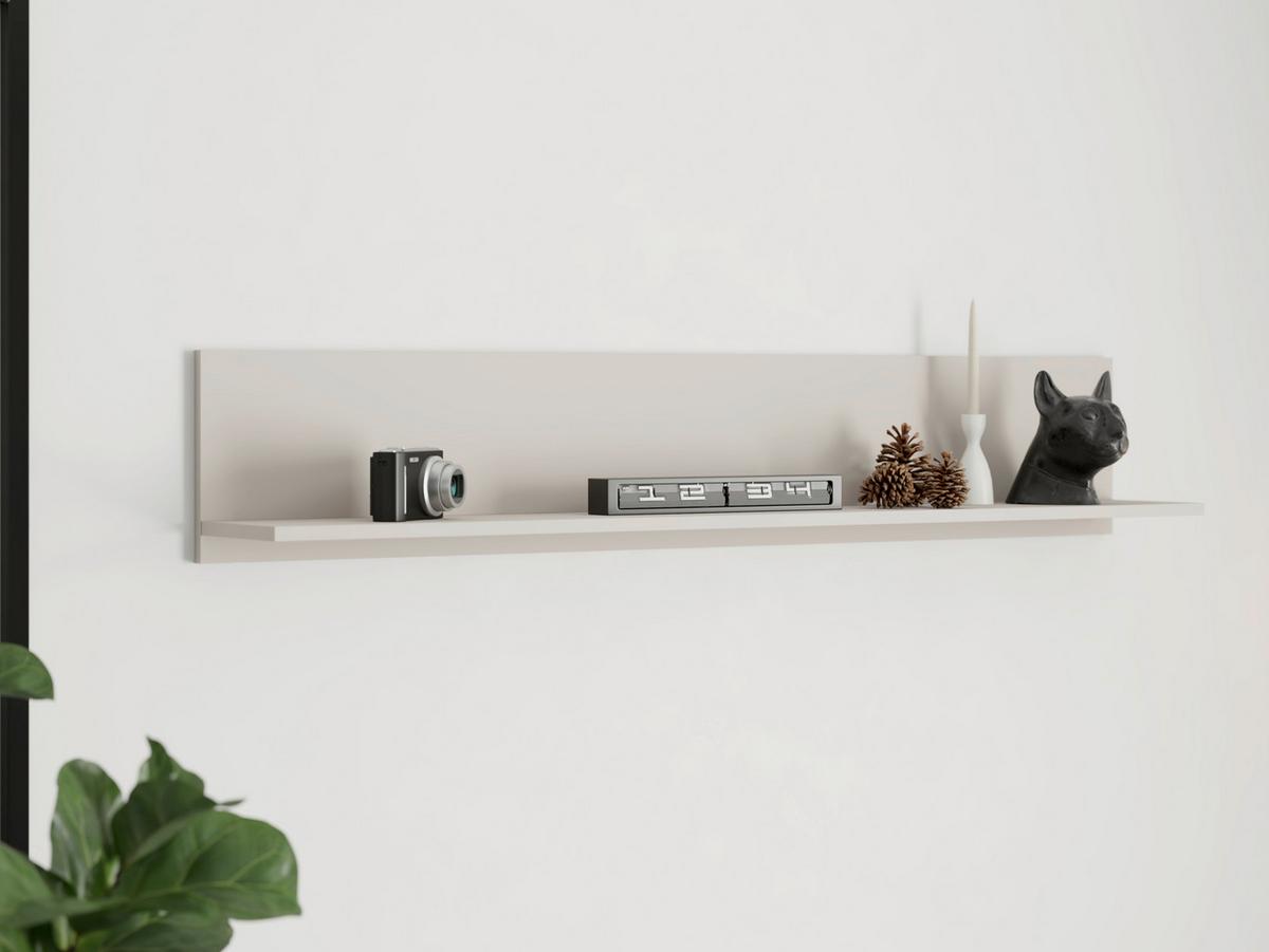 Falipolc Marron 138/24cm - kasmírszínű, Modern, faalapú anyag (138/24/19,5cm)