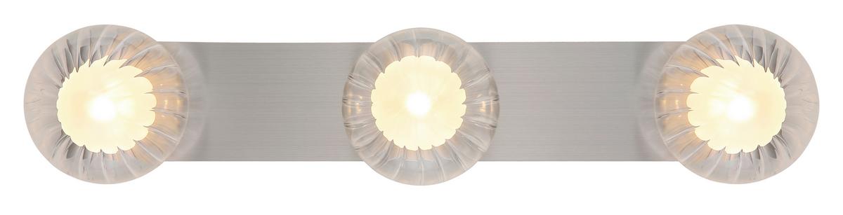 Bad-deckenleuchte Ip44 Klar 3-Flammig - Klar, KONVENTIONELL, Glas/Metall (50/10/12,5cm) - Globo