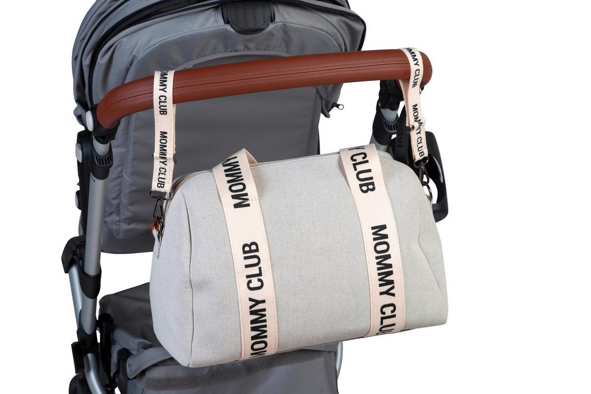 Wickeltasche Mommy Club Creme/Weiß, B: 38 cm - Creme/Weiß, KONVENTIONELL, Kunststoff/Textil (38/21/27cm) - Childhome