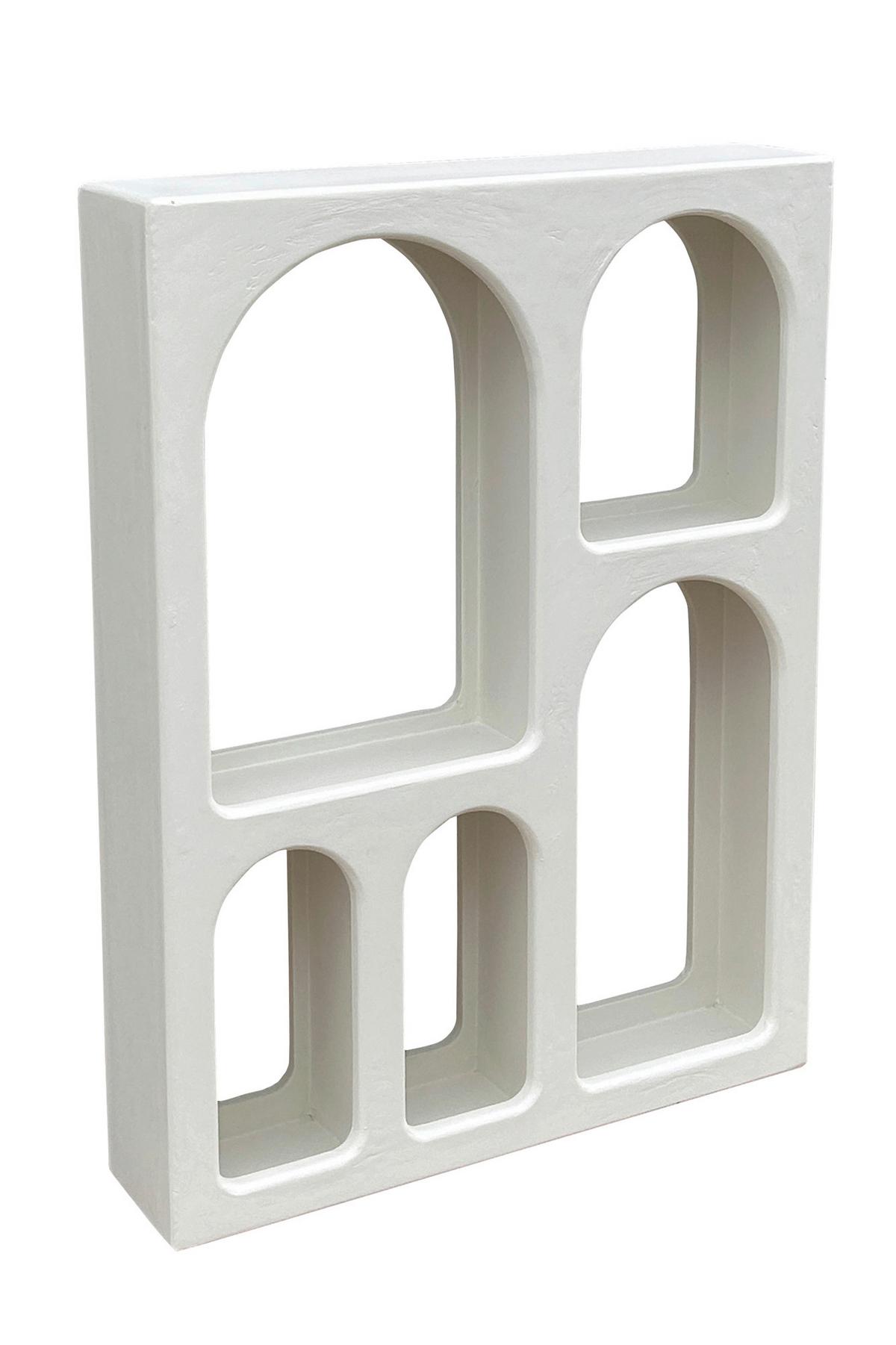 WANDREGAL Weiß B: 60cm - Weiß, Design, Holzwerkstoff/Stein (60/80/14cm) - MID.YOU