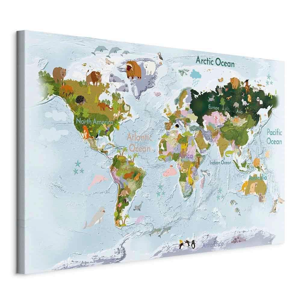 Leinwandbild Grün Pastellblau B: 120 cm