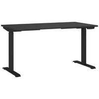 Schreibtisch Schwarz/Graphitfarben L: 140cm - Schwarz/Graphitfarben, MODERN, Holzwerkstoff/Metall (140/80/72-120cm) - Germania