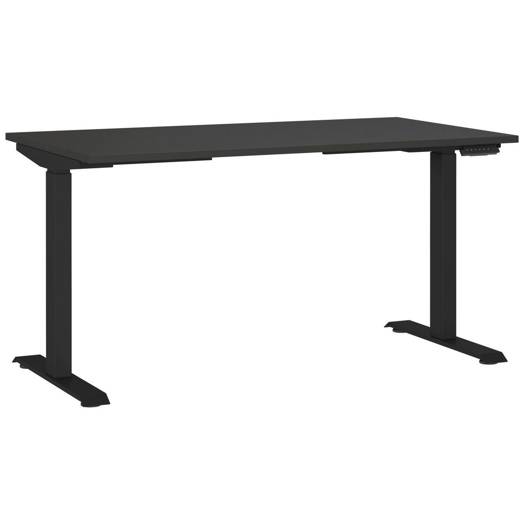 SCHREIBTISCH Schwarz/Graphitfarben L: 140cm
