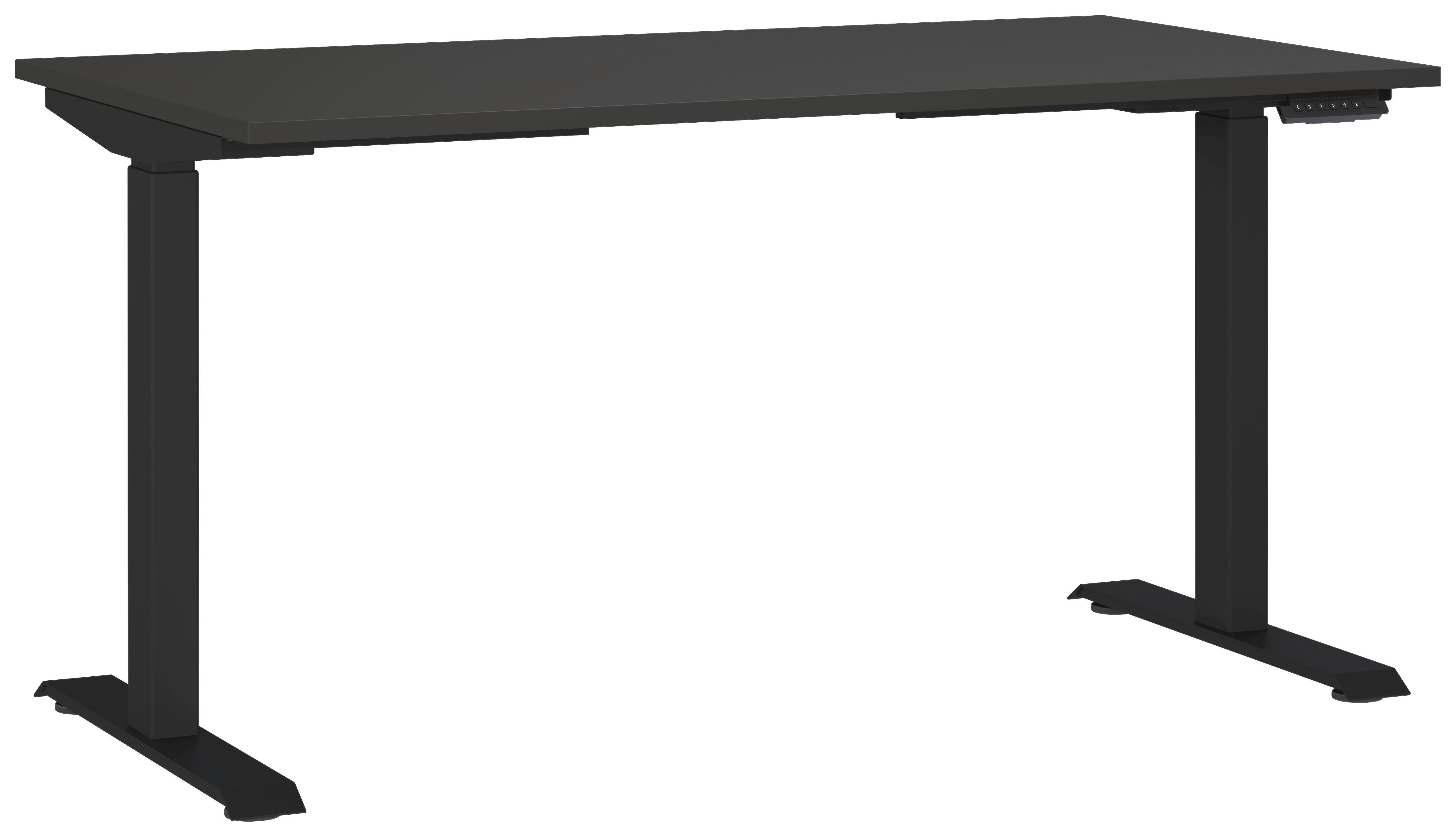 Schreibtisch Schwarz/Graphitfarben L: 140cm