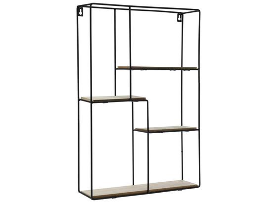Dekowandregal H: 55 cm - Schwarz/Braun, Holz/Metall (37/55cm) Dekowandregal H: 55 cm - Schwarz/Braun, Holz/Metall (37/55cm)