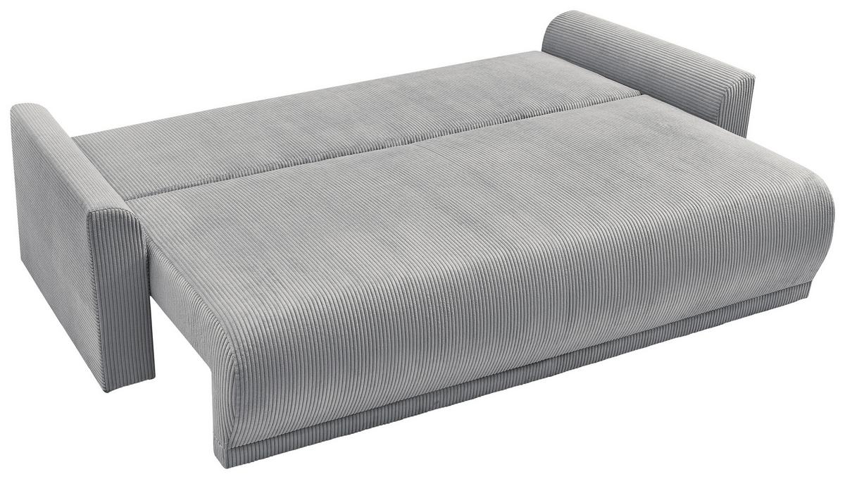 Rozkladacia pohovka KIM, sivý menčester - sivá, Modern, drevo (234/90/103cm)