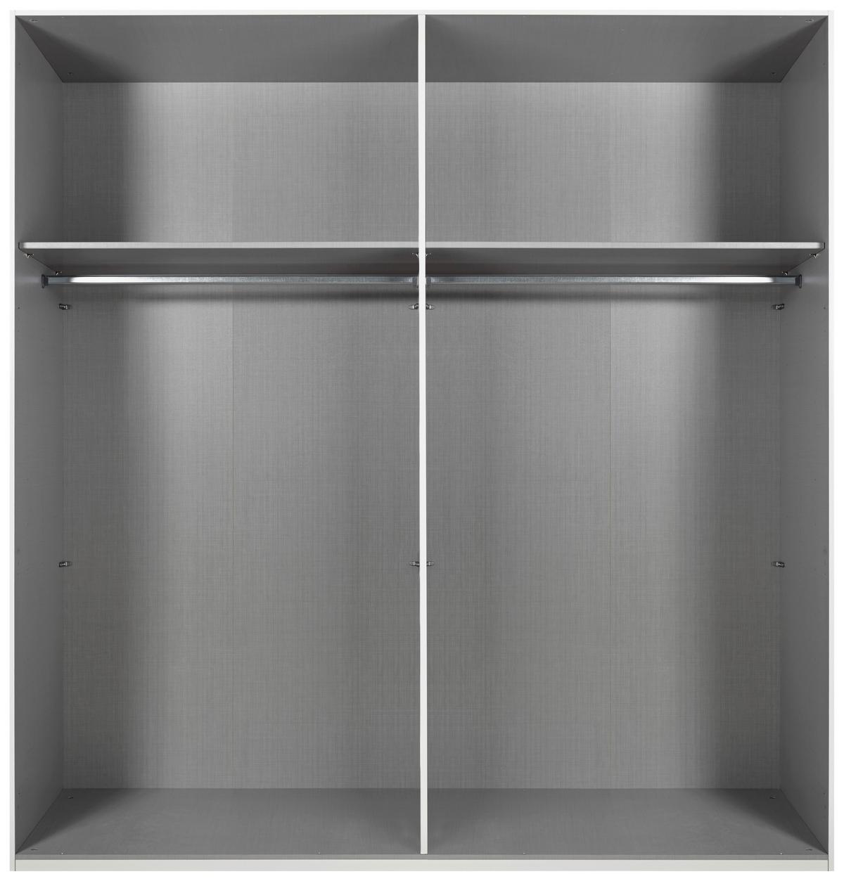 Šatní skříň ULM dekor šedobéžová - černá/šedobéžová, kov/kompozitní dřevo (180/198/65cm)
