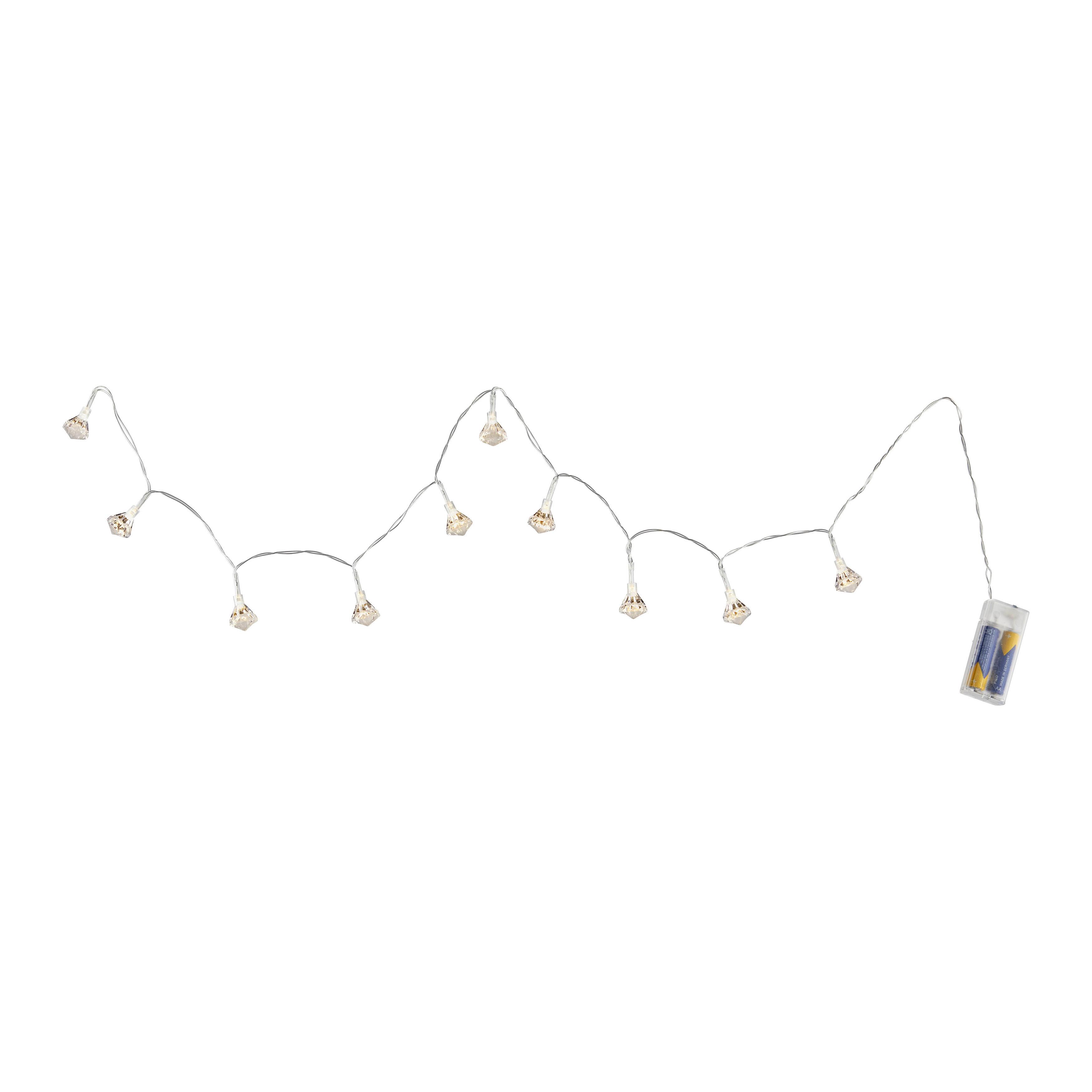 SVETELNÁ REŤAZ LINDA - priehľadné, Konventionell, kov/plast (120cm)