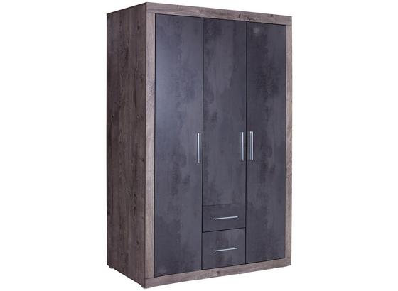 Šatní Skříň Frame - bílá/tmavě šedá, Konvenční, kompozitní dřevo (140/200/52,5cm) Šatní Skříň Frame - bílá/tmavě šedá, Konvenční, kompozitní dřevo (140/200/52,5cm)