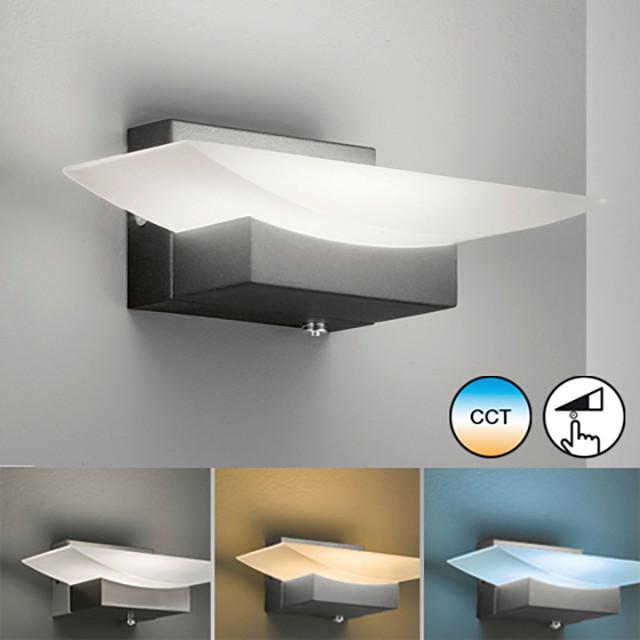 LED-Wandleuchte 30291 Bowl Tw - Schwarz/Weiß, Design, Glas/Metall (7/20/11cm) - Fischer & Honsel