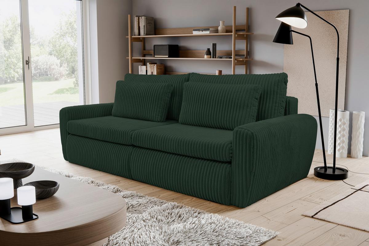 Schlafsofa Mevi Grün B: 240 Cm - Grün, MODERN (240/72-90/120cm) - Premium Living
