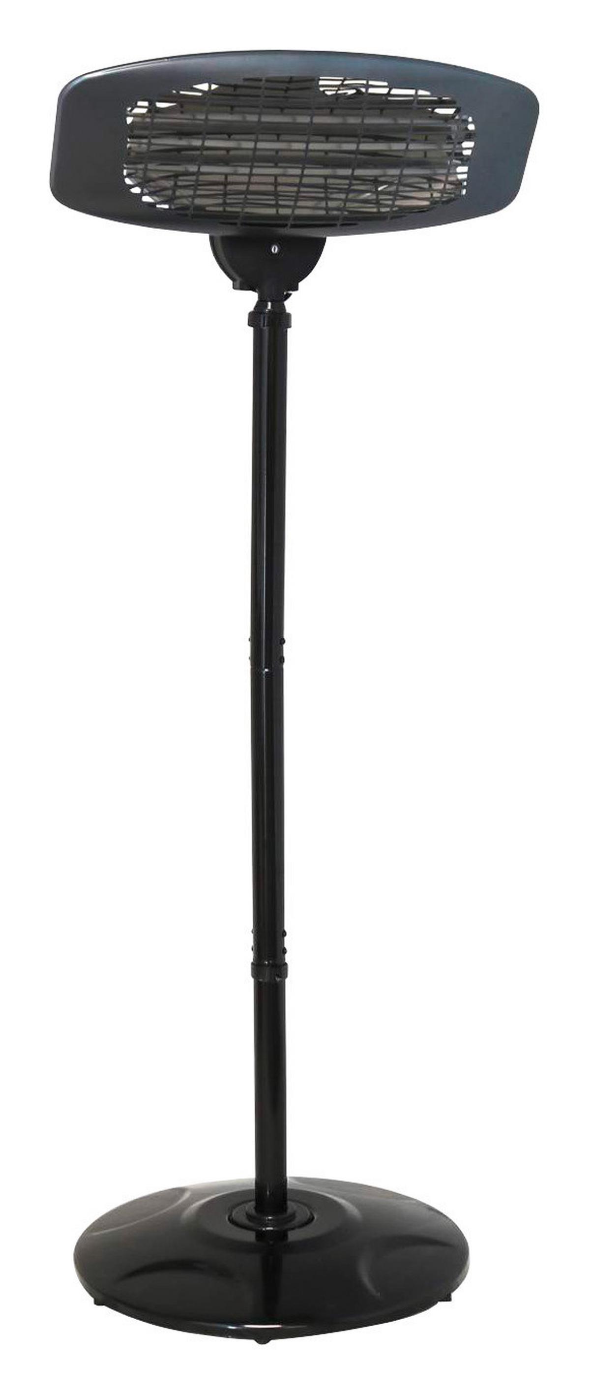 Terrassenheizstrahler 650-2000 W Infrarot Höhenverstellbar - Schwarz, Kunststoff/Metall (50/120cm)