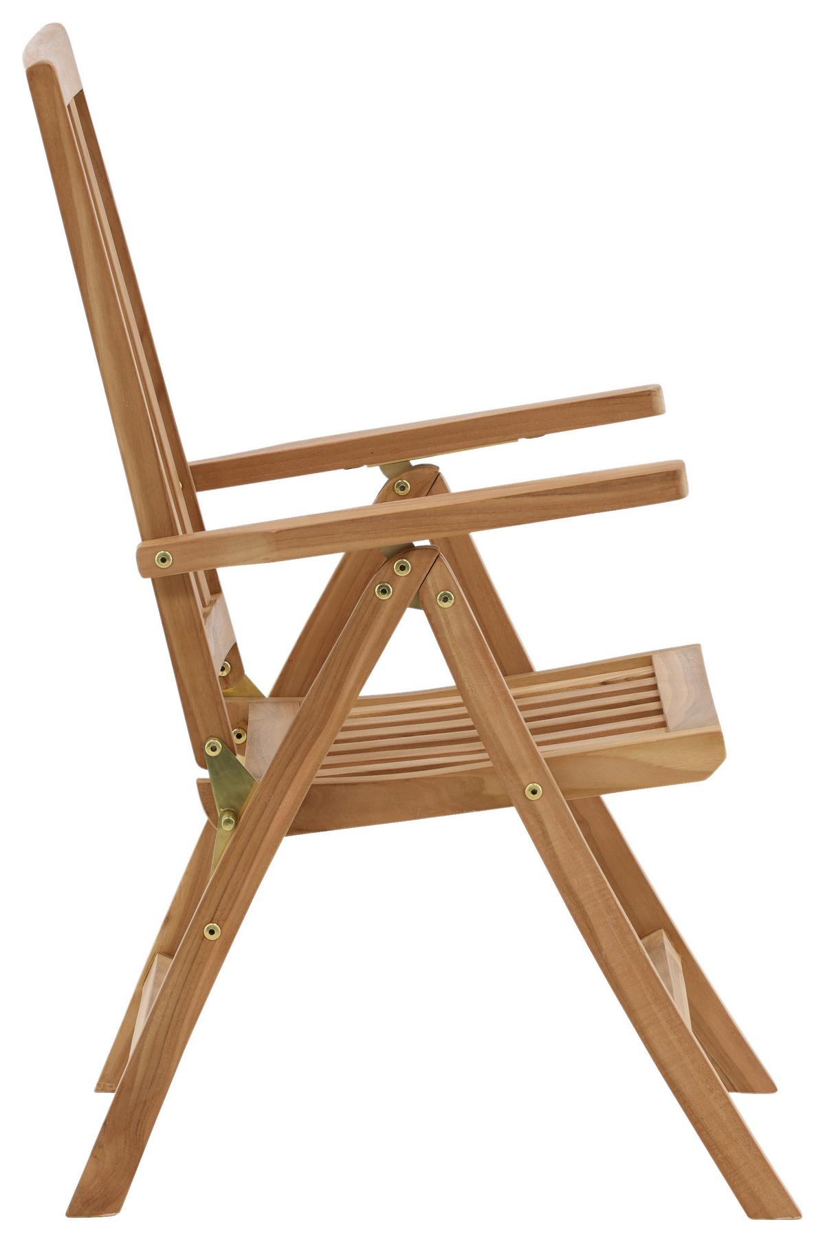 Klappstuhl Kenya - Teakfarben, KONVENTIONELL, Holz (62/105/73cm) - Gardenson