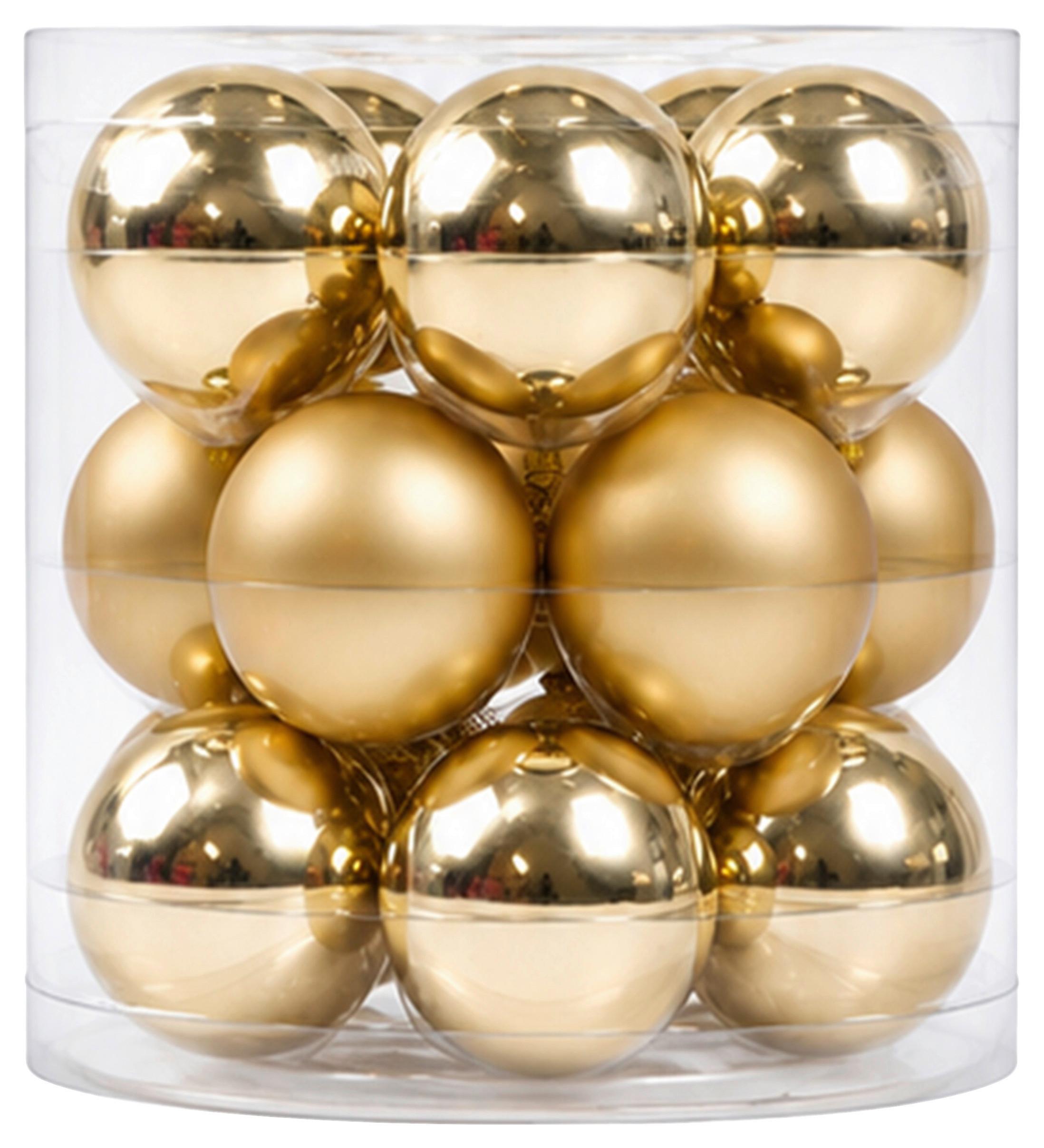 Baňka na vánoční stromeček NOEL -PAZ- - barvy zlata, sklo (6cm) - Mömax