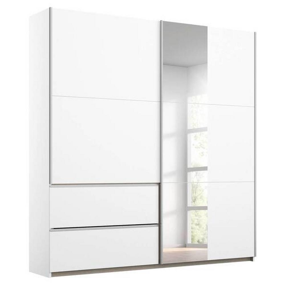 Šatníková skriňa so zrkadlom, Sevilla, biela, 175cm