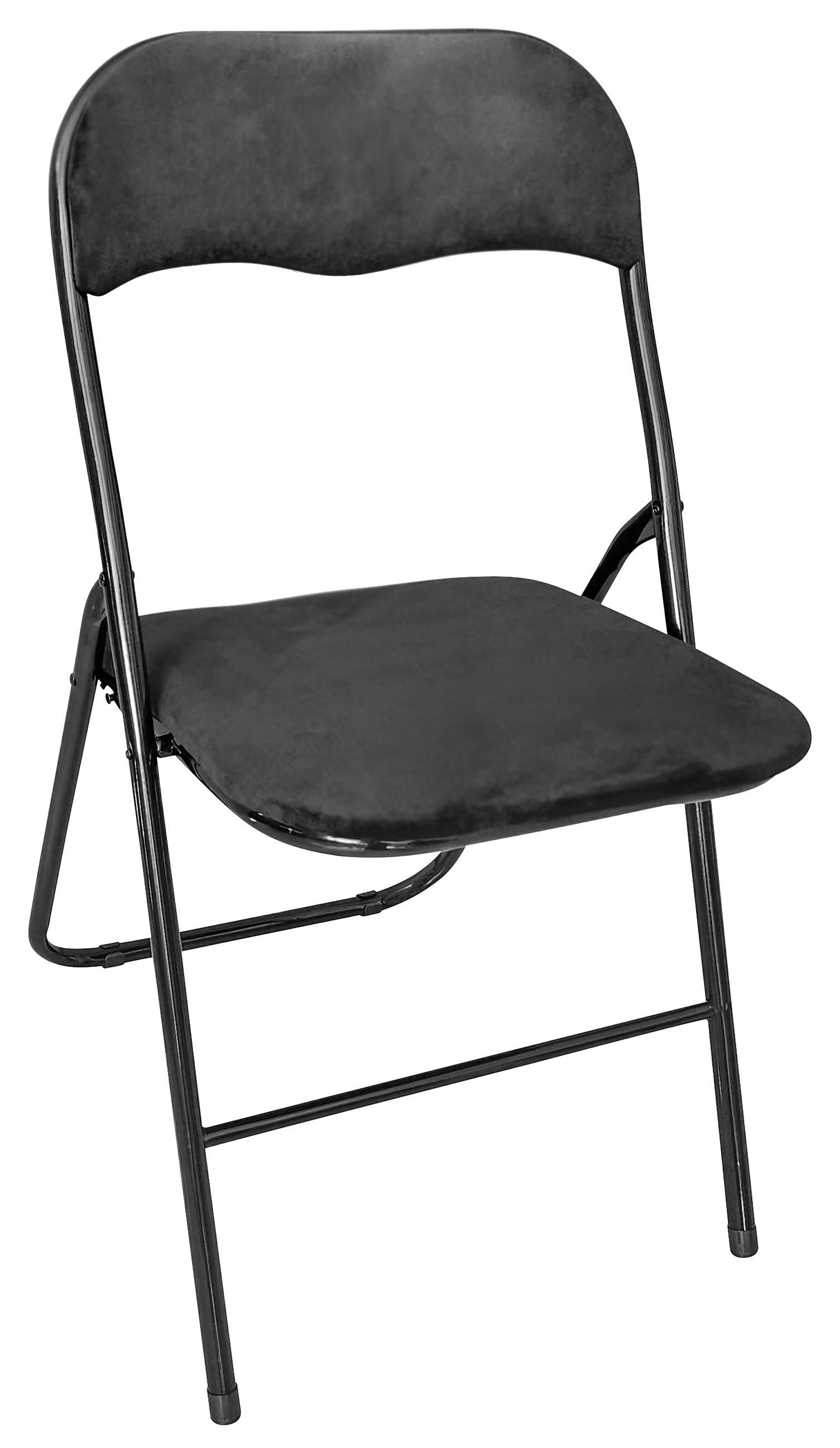 SKLADACIE KRESLO WALTER II -SB- - čierna, Konventionell, kov/textil (44/78/45,5cm) - Mömax