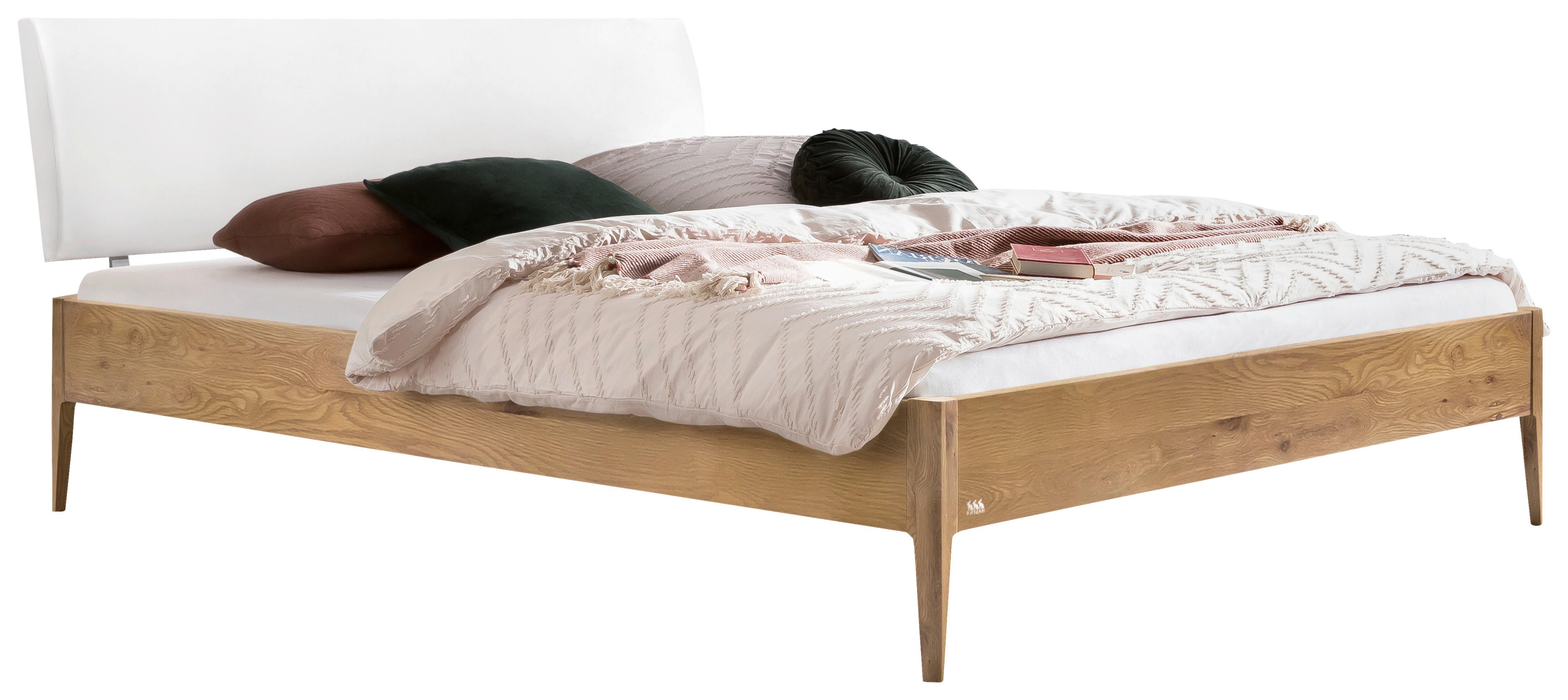 Bett Sestola, Wildeiche 140x200 Cm - Wildeiche/Weiß, KONVENTIONELL, Holz/Textil (140/200cm) - Hasena