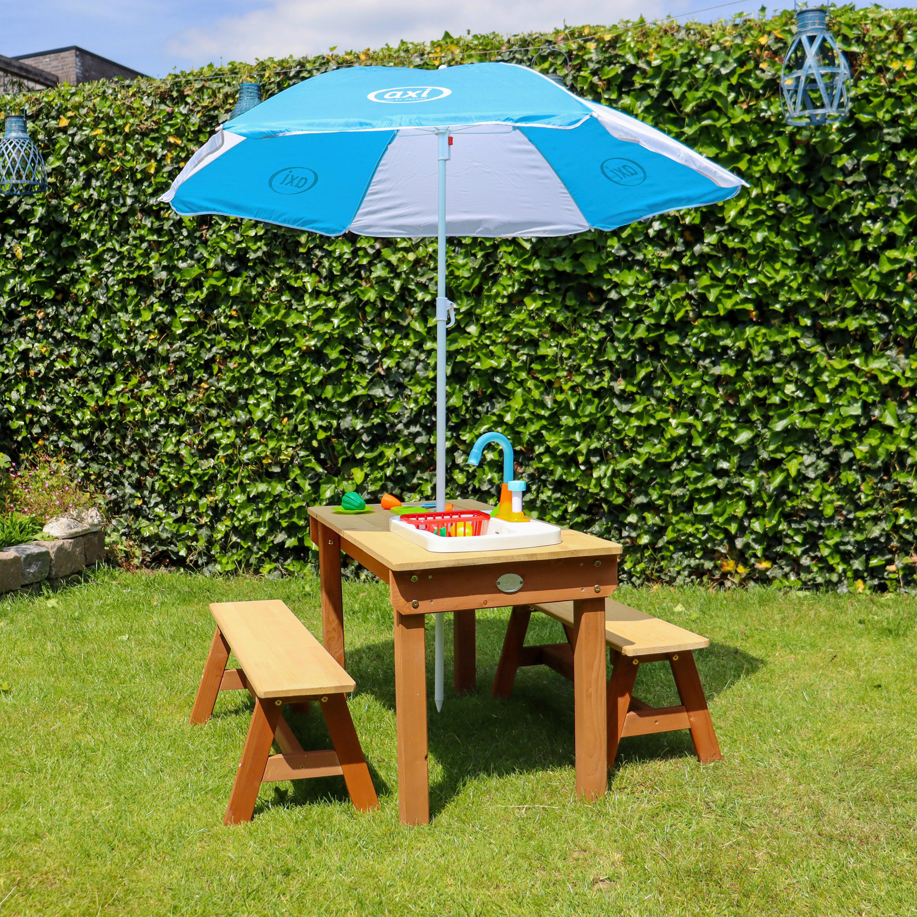 Sand- Und Wassertisch A031.031.00 - Braun, KONVENTIONELL, Holz/Kunststoff (92,5/50,5/94cm) - Ambia Garden