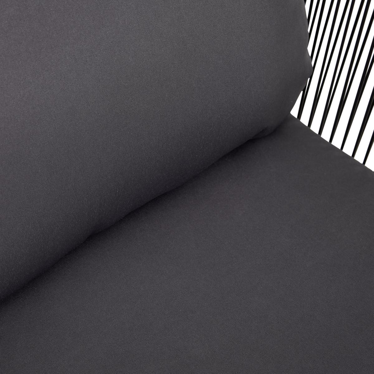 Záhradní souprava STELA - šedá/černá, Moderní, kov/textil - Bessagi Garden