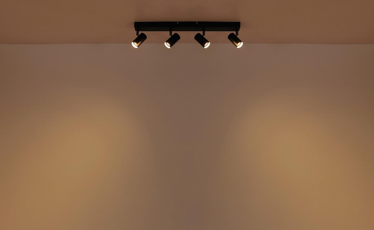 LED-Strahler 3000k, 21w - Schwarzchrom/Schwarz, Design, Metall (56/6/11cm) - Globo