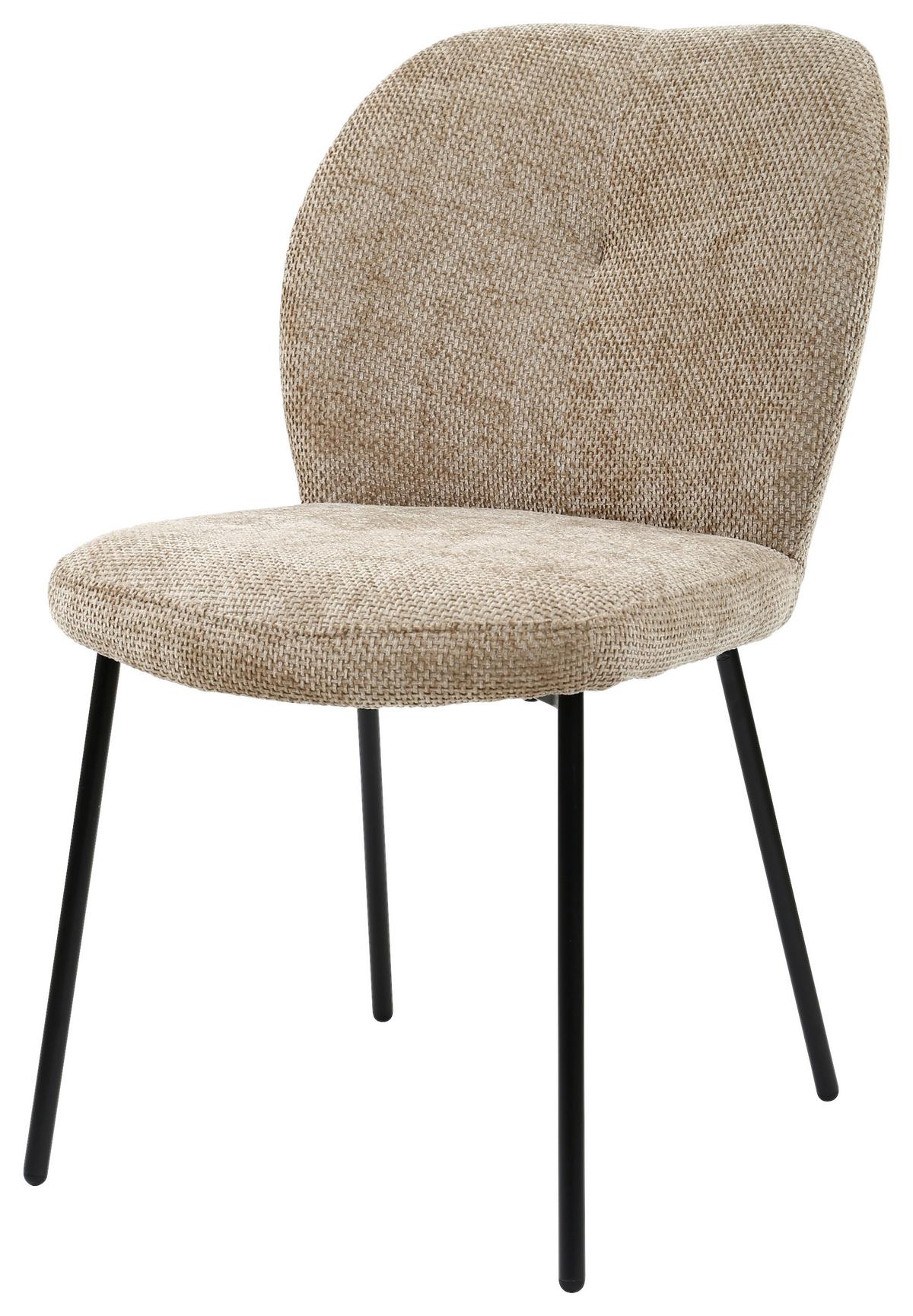 Židle MARA kapučíno - černá/cappuccino, Lifestyle, kov/dřevo (52/87/64cm) - Mömax