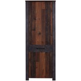 Garderobenschrank Ontario - Eichefarben/Grau, Trend, Holzwerkstoff (68,4/200/37cm) - Ombra