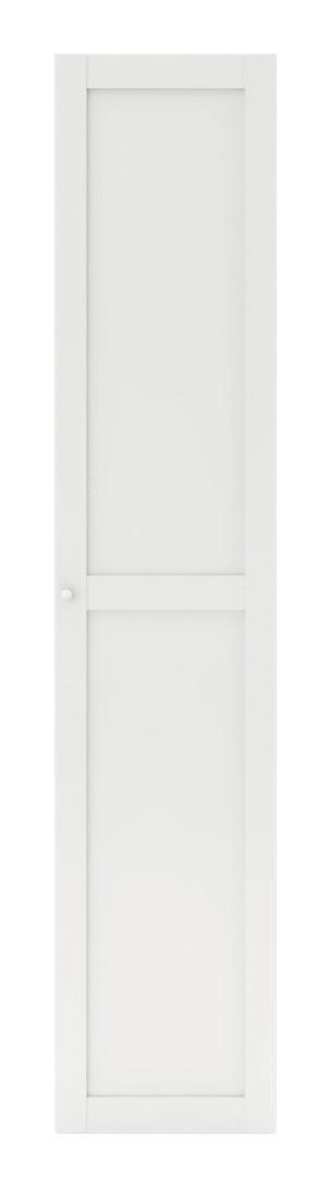 Schranktür Unit B: 45,3 cm Normalhöhe Weiß mit Rahmen - Weiß, MODERN, Holzwerkstoff (45,3/202,6/1,8cm) - Ondega