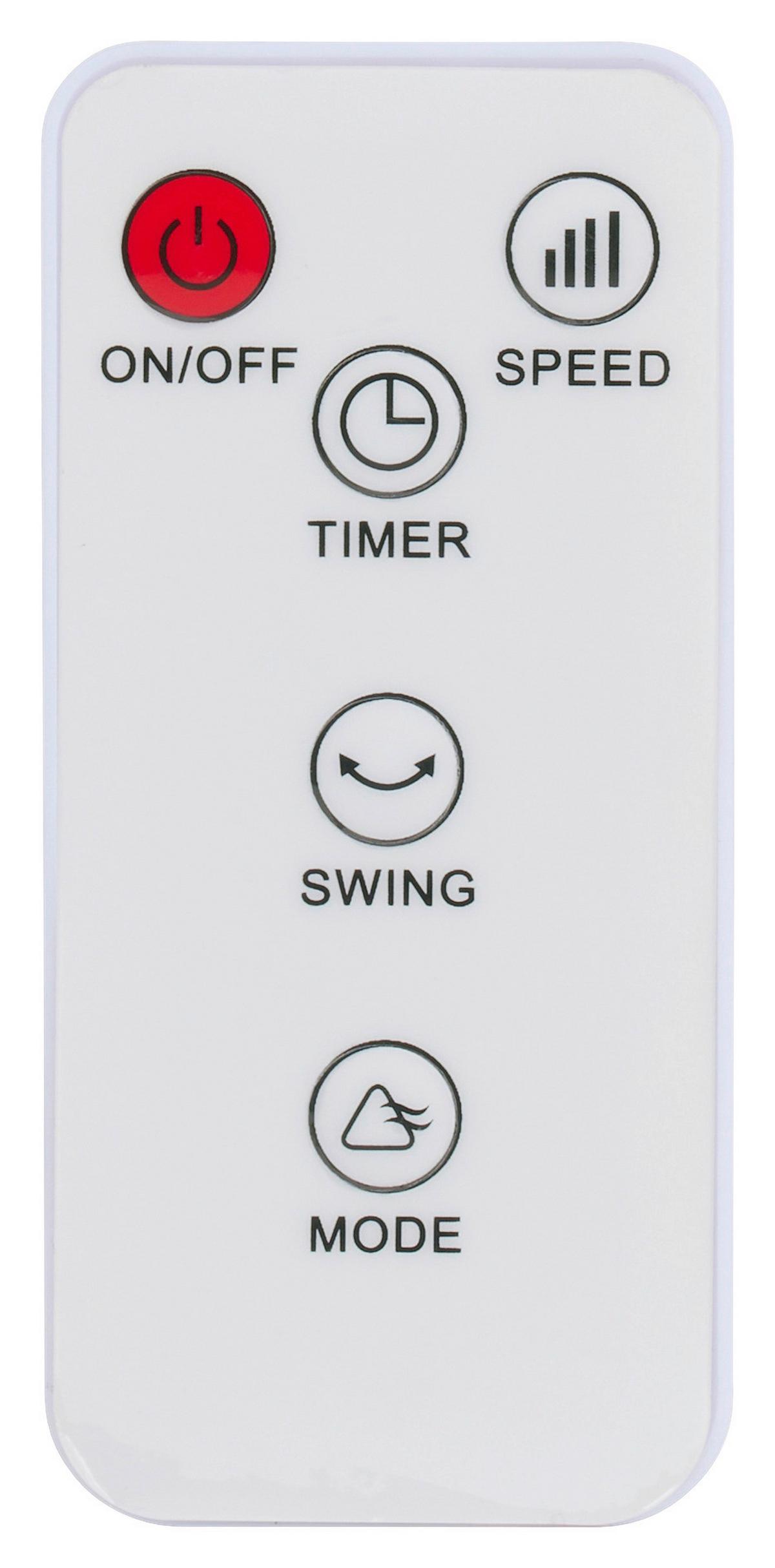 Tischventilator Fan Bladeless Remote Control 2 - Weiß, MODERN, Kunststoff (29,5/57,5/18cm)