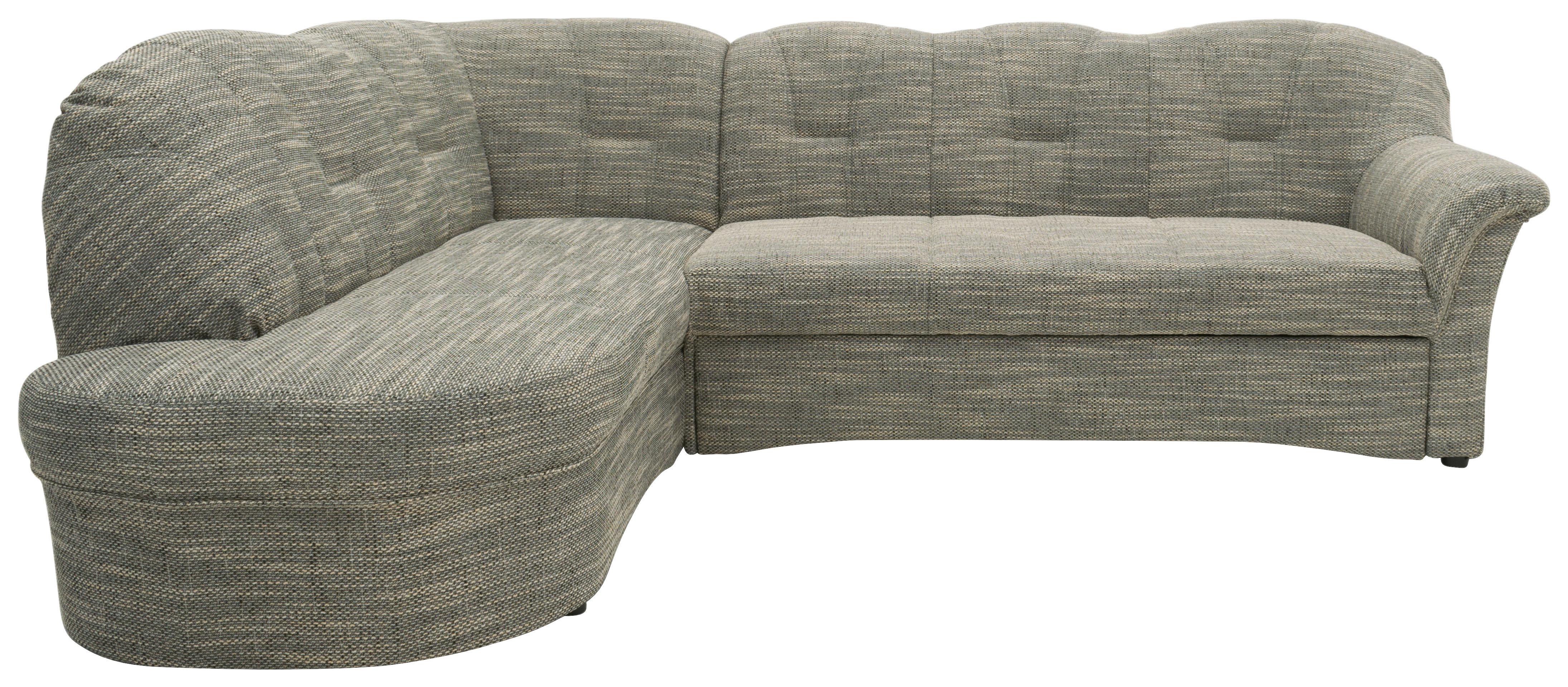 Ecksofa Papenburg Grau/weiß - Schwarz/Weiß, KONVENTIONELL, Textil (180/243cm) - MID.YOU