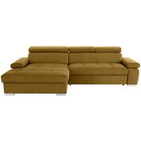 Ecksofa Mit Bettkasten Perry Ecrufarben 292x183 Cm - Ecru/Silberfarben, Design, Textil (183/292cm) - Livetastic