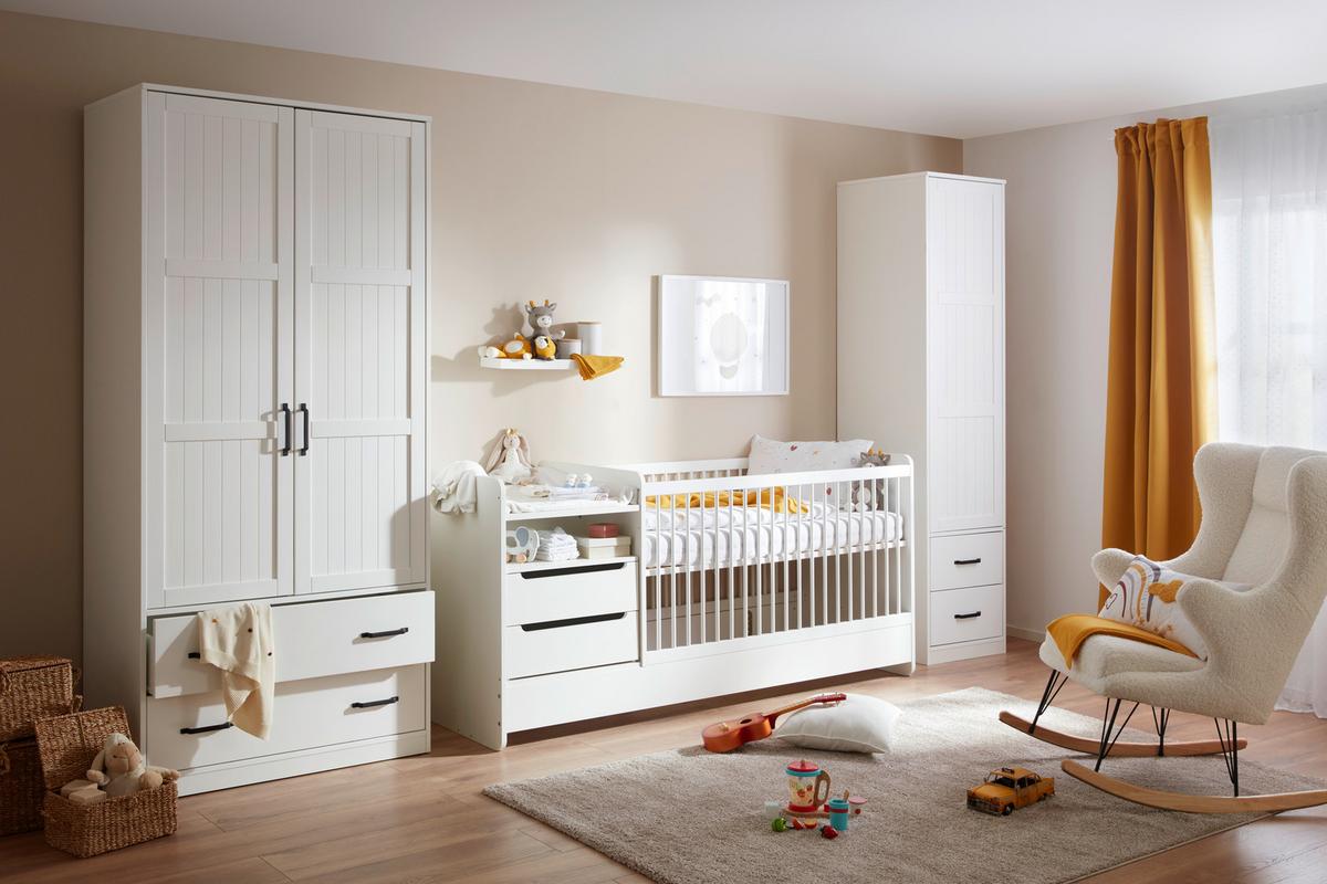 Dětská postýlka KIT NEW- M bílá, PL:cca. 70/140cm - bílá, Moderní, dřevo/kompozitní dřevo (204/75/95cm) - Mömax