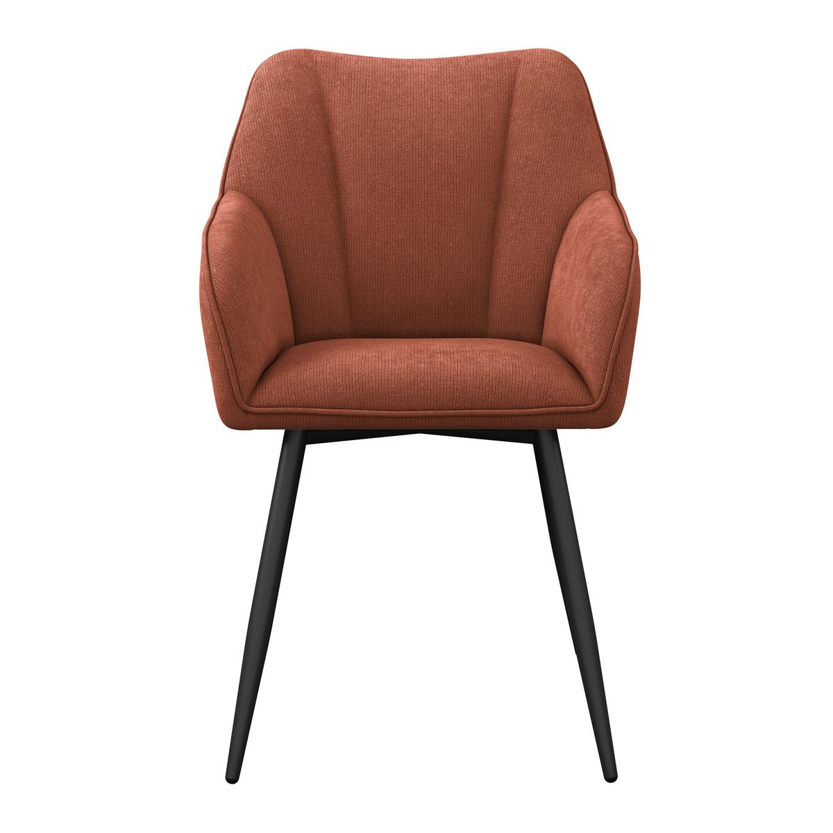 Karosszék Caro 2 Giga S - fekete/terrakotta, Konventionell, textil/fa (55/83/61cm) - Nedis SmartLife