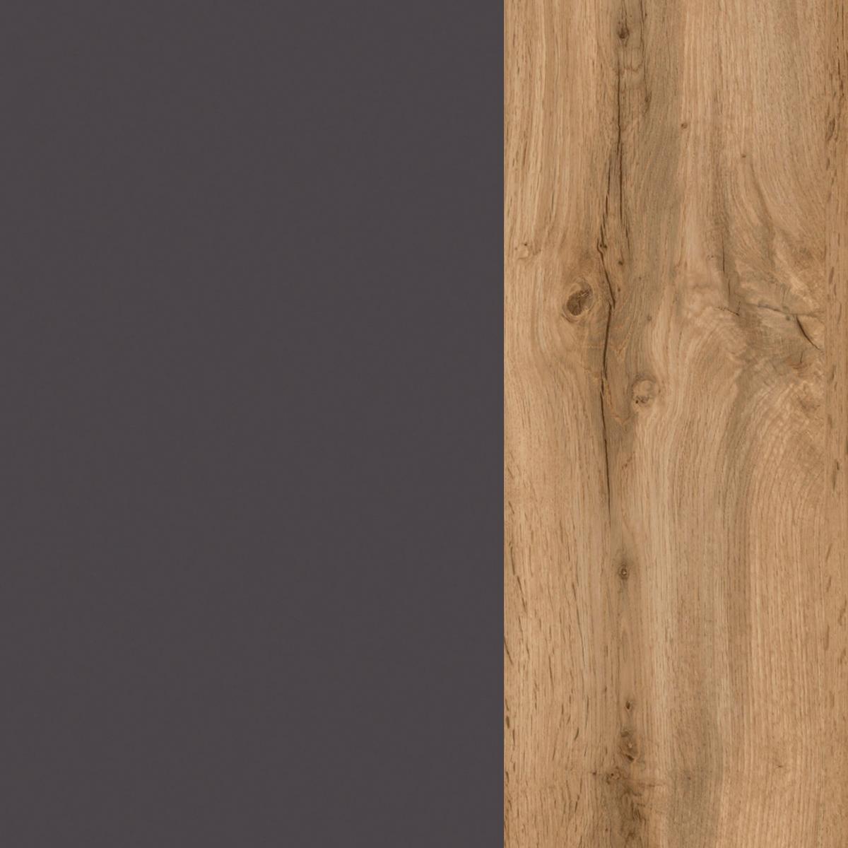Küchenzeile Sorrento Mit Geräten B: 270 cm Anthrazit - Eichefarben/Anthrazit, MODERN, Holzwerkstoff (270/200/60cm) - Held