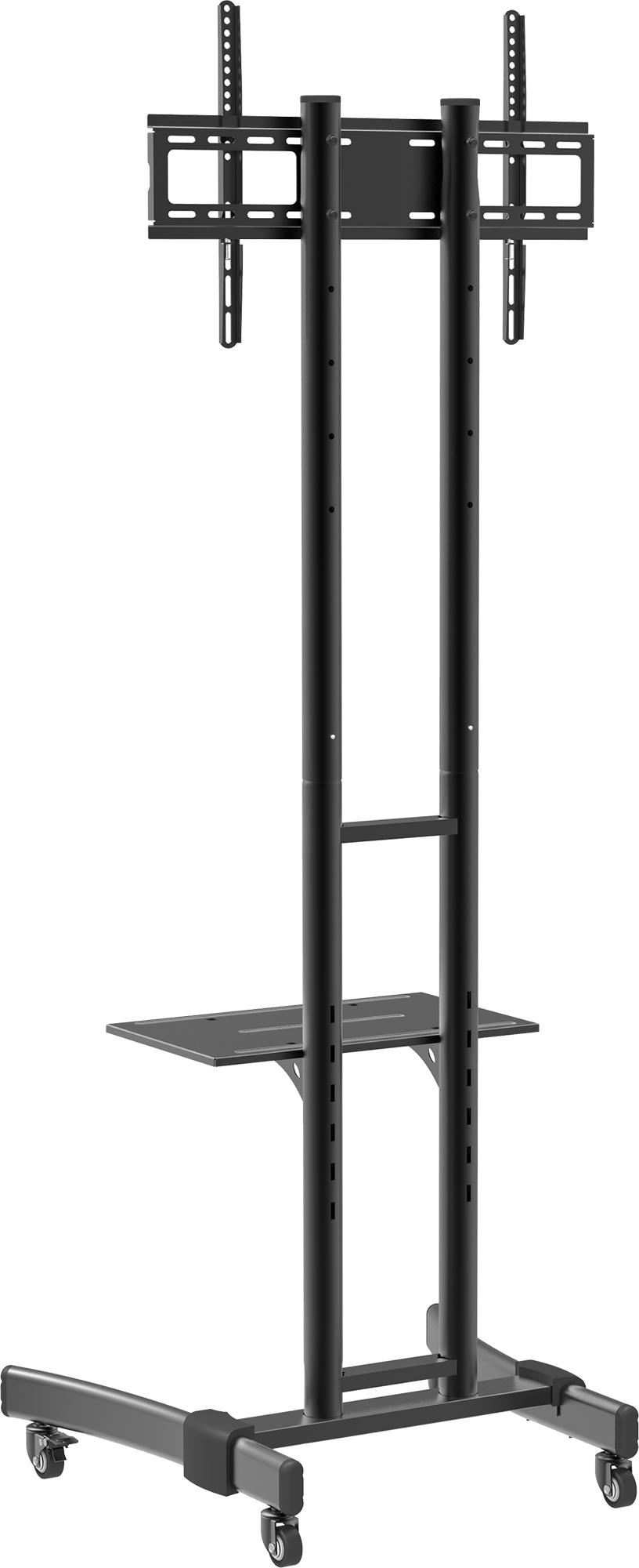 TV-Rack Bis 70“ drehbar Mit Rollen B-Ms 190 Max. 30 Kg - Schwarz, Basics, Metall (76/174/66cm) - MID.YOU