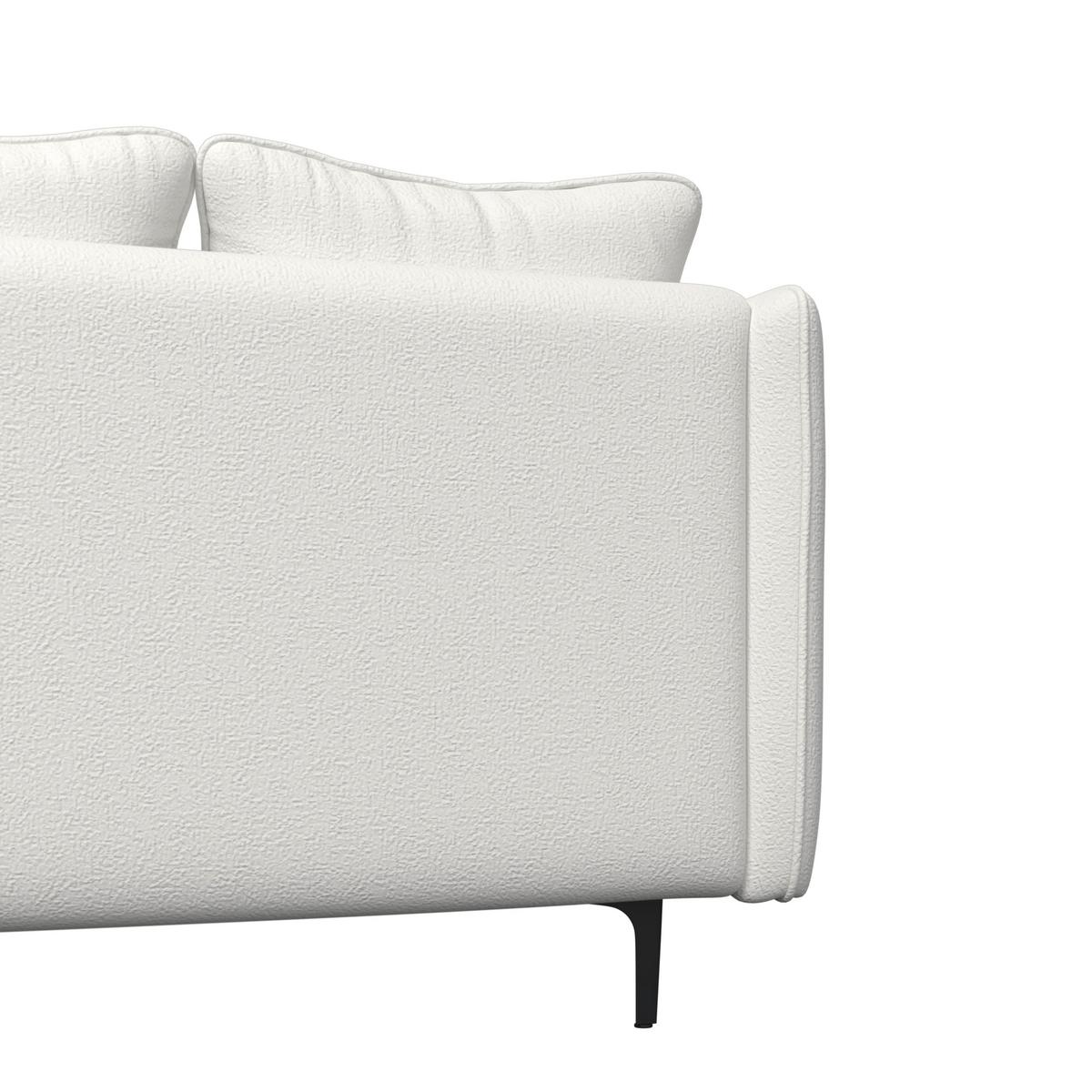 Relaxačné ležadlo SANDY, biela ženilka, max. 140 kg - čierna/biela, Modern, kov/drevo (120/74/160cm) - Bessagi Home