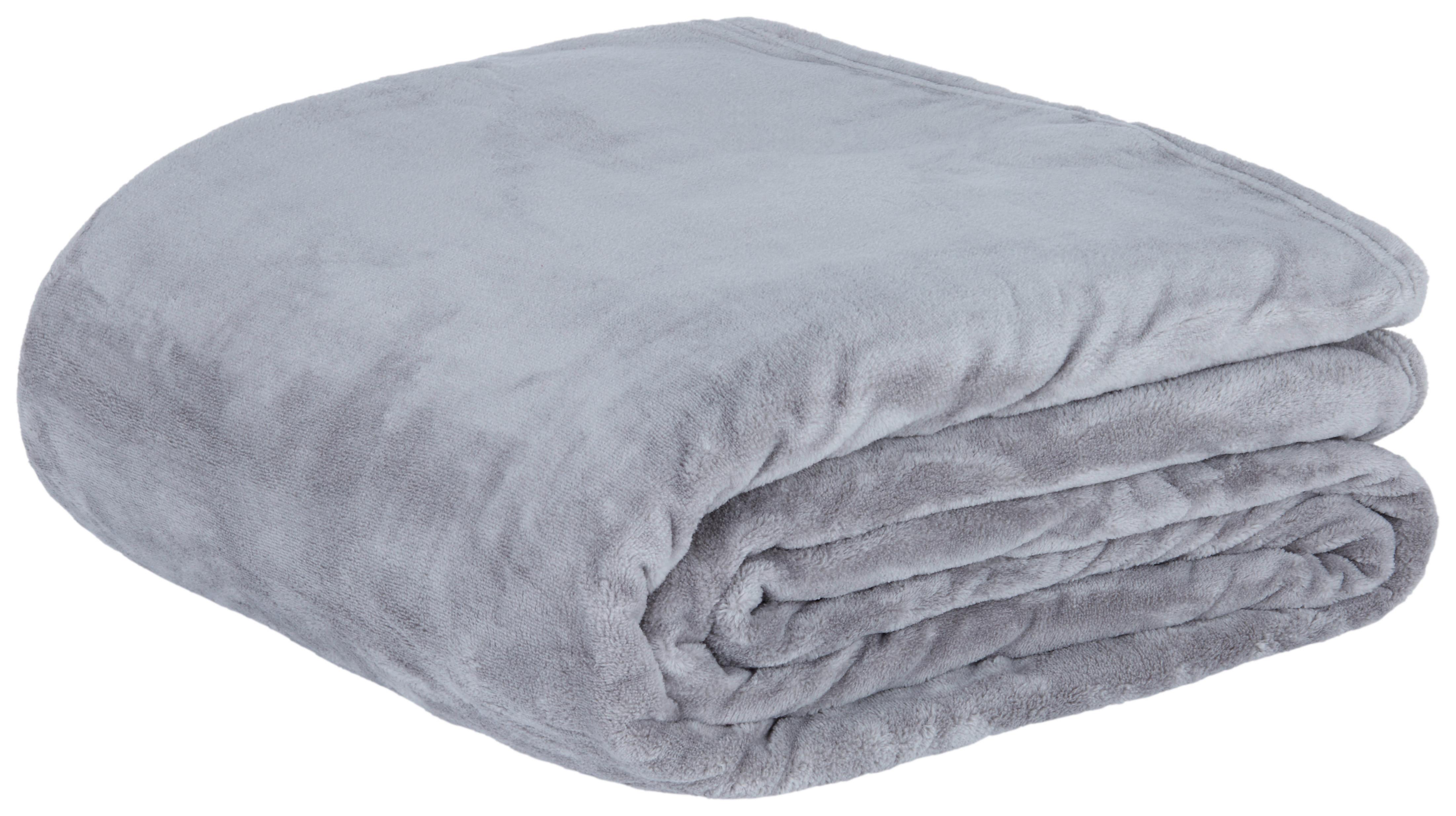 MĚKKÁ DEKA Michael XXL, 220/240cm, šedá - šedá, textil (220/240cm) - Modern Living