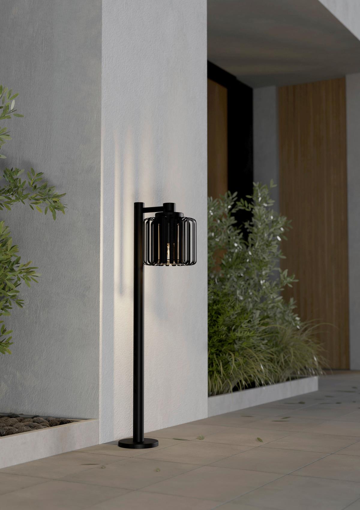 VENKOVNÍ STOJACÍ LAMPA SELINUS - černá/čiré, Design, kov/sklo (29/19/84,5cm) - Eglo