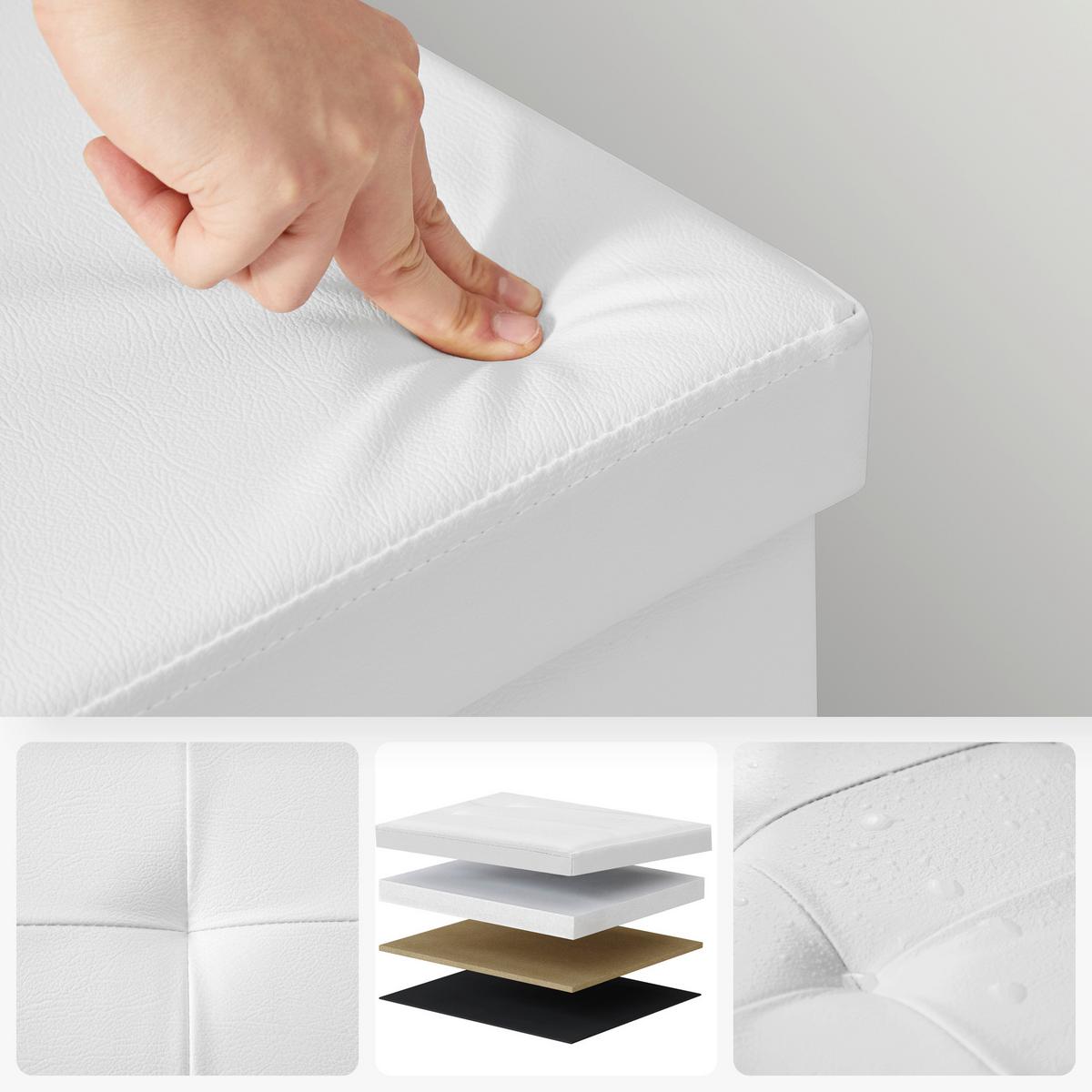 SITZBOX Weiß B: 110cm - Weiß, Basics, Holzwerkstoff/Kunststoff (110/38/38cm)