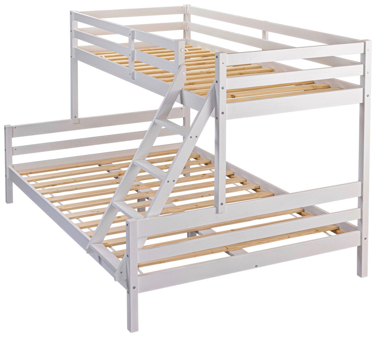 Etagenbett Sleepy Cloud Weiß 90-140x200cm - Weiß/Naturfarben, MODERN, Holz (90-140/200cm) - MID.YOU