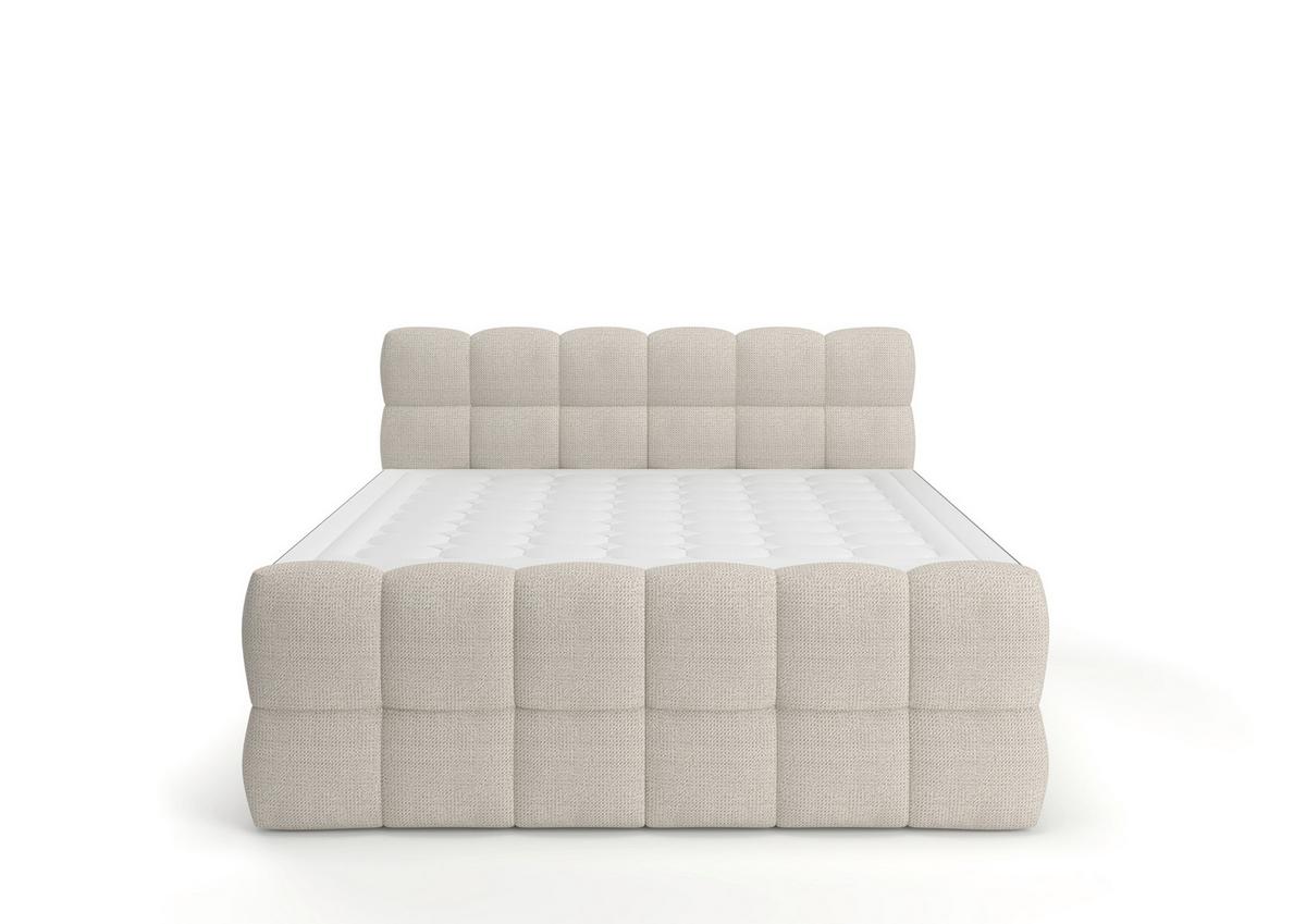 Boxspringbett Brisbane inkl. Bettkasten 180x200 - Creme/Schwarz, Trend, Holz/Holzwerkstoff (180/200cm) - Sembella