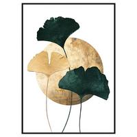 Obraz Elena, 50/70cm - čierna/zlatá, Modern, kompozitné drevo/papier (50/70cm) - Mömax