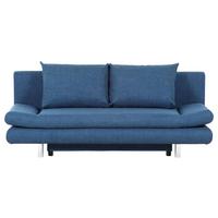 Schlafsofa Sorini, Blau B: 194 Cm - Chromfarben/Blau, Design, Textil (194/73/91cm) - MID.YOU